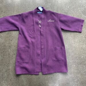 Vintage Leisureland Maid Of Honor Waffle Knit Size Medium Purple Robe